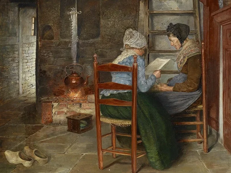 1859-Gustav Köhler - Scena d'interni